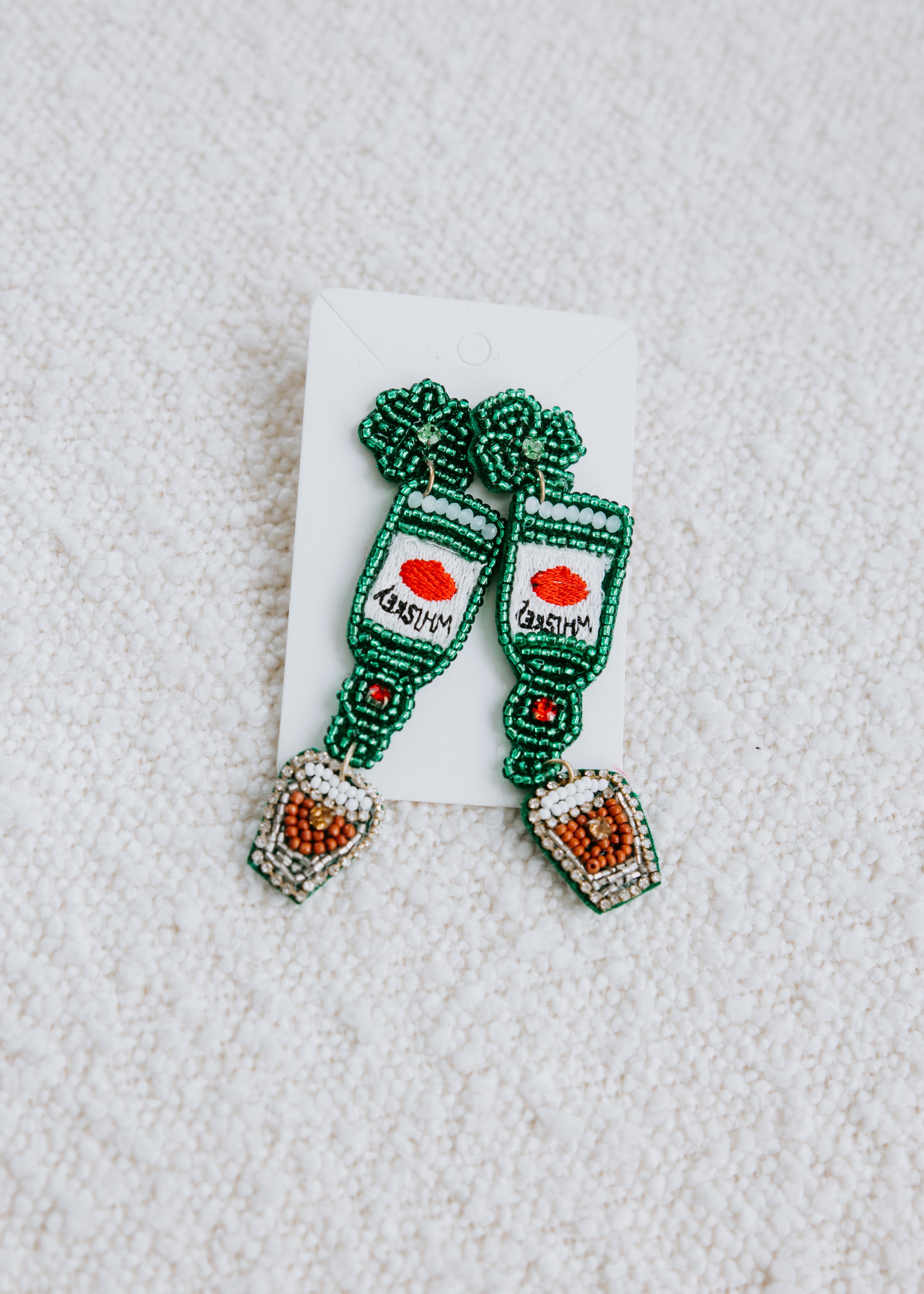 image of Shamrock Whiskey Dangle Earrings