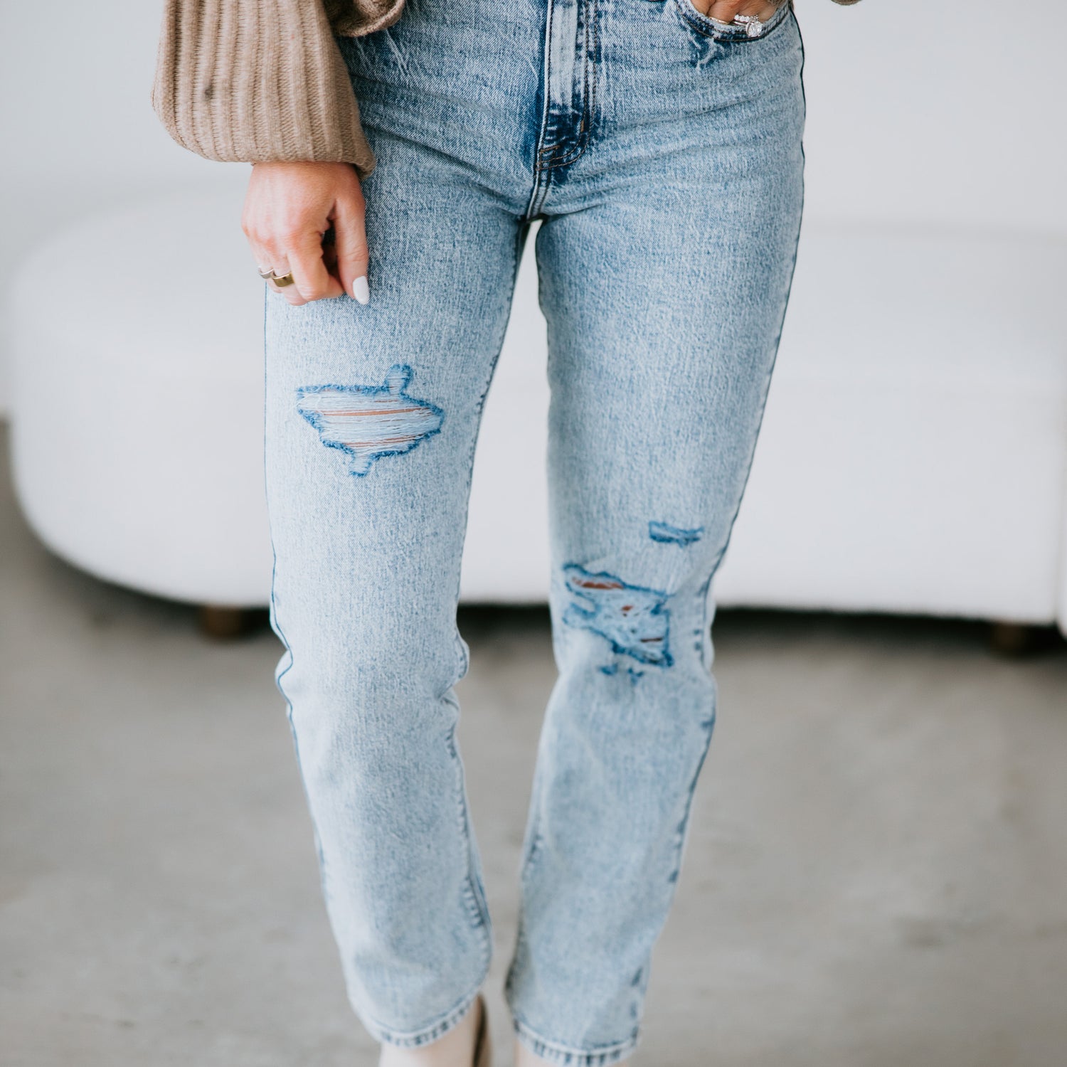 Tate High Rise Straight Jeans