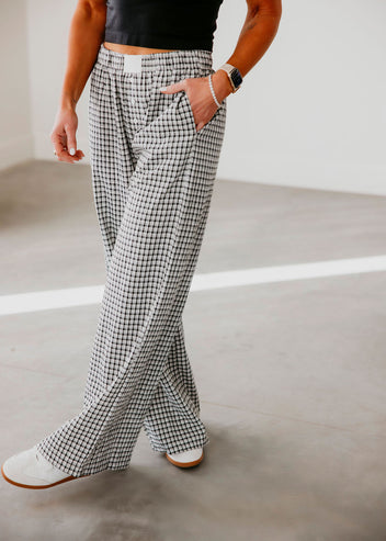 Callum Gingham Print Pant