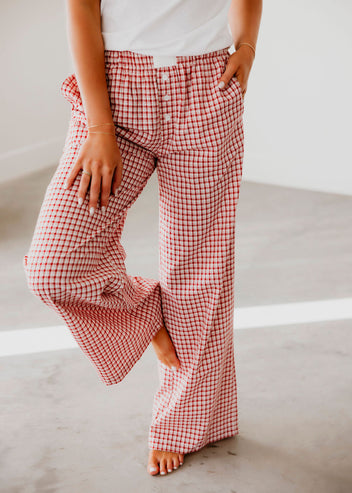 Callum Gingham Print Pant