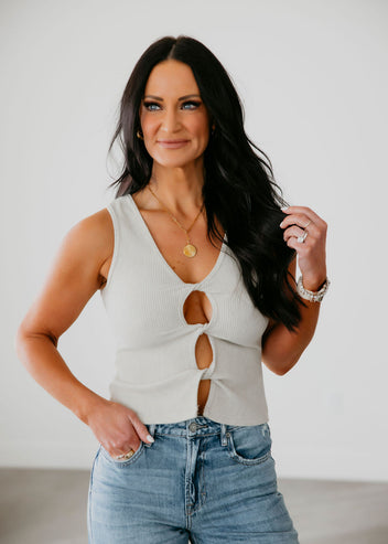 Keya Twisted Ribbed Tank