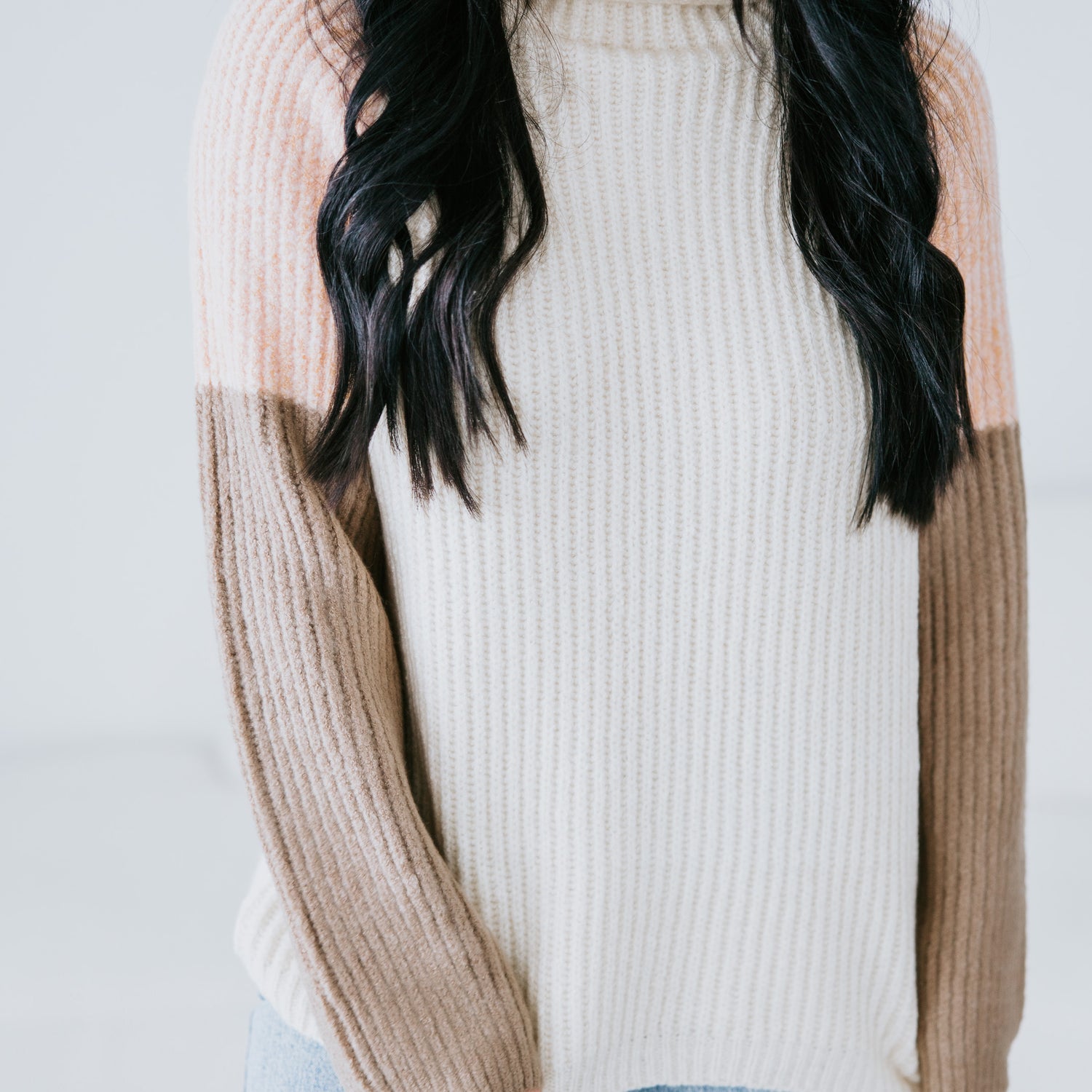 Owen Colorblock Turtleneck Sweater