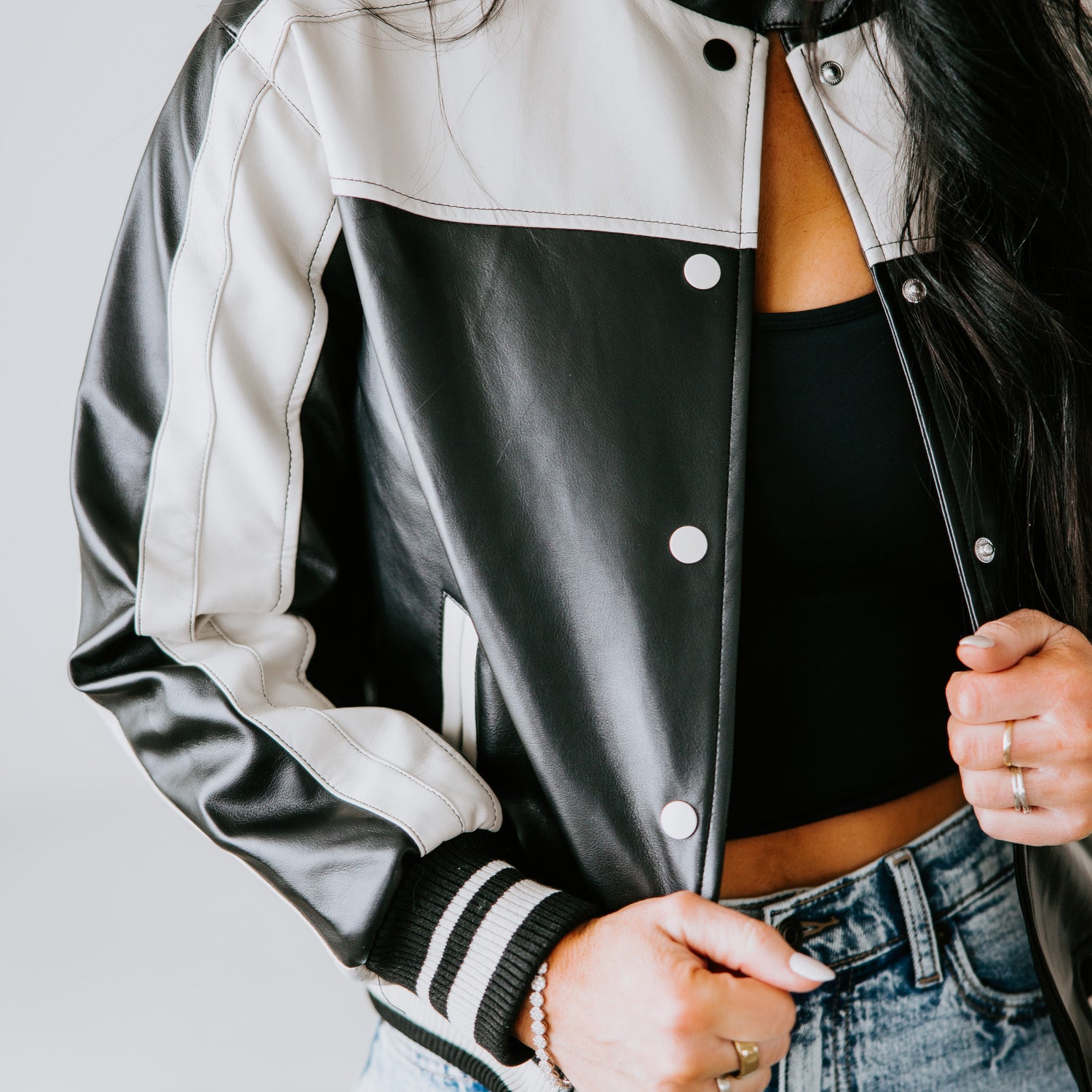 Micah Colorblock Moto Jacket