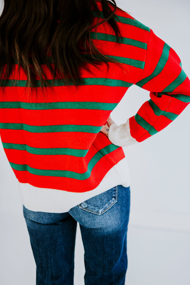 Merry & Bright Striped Sweater