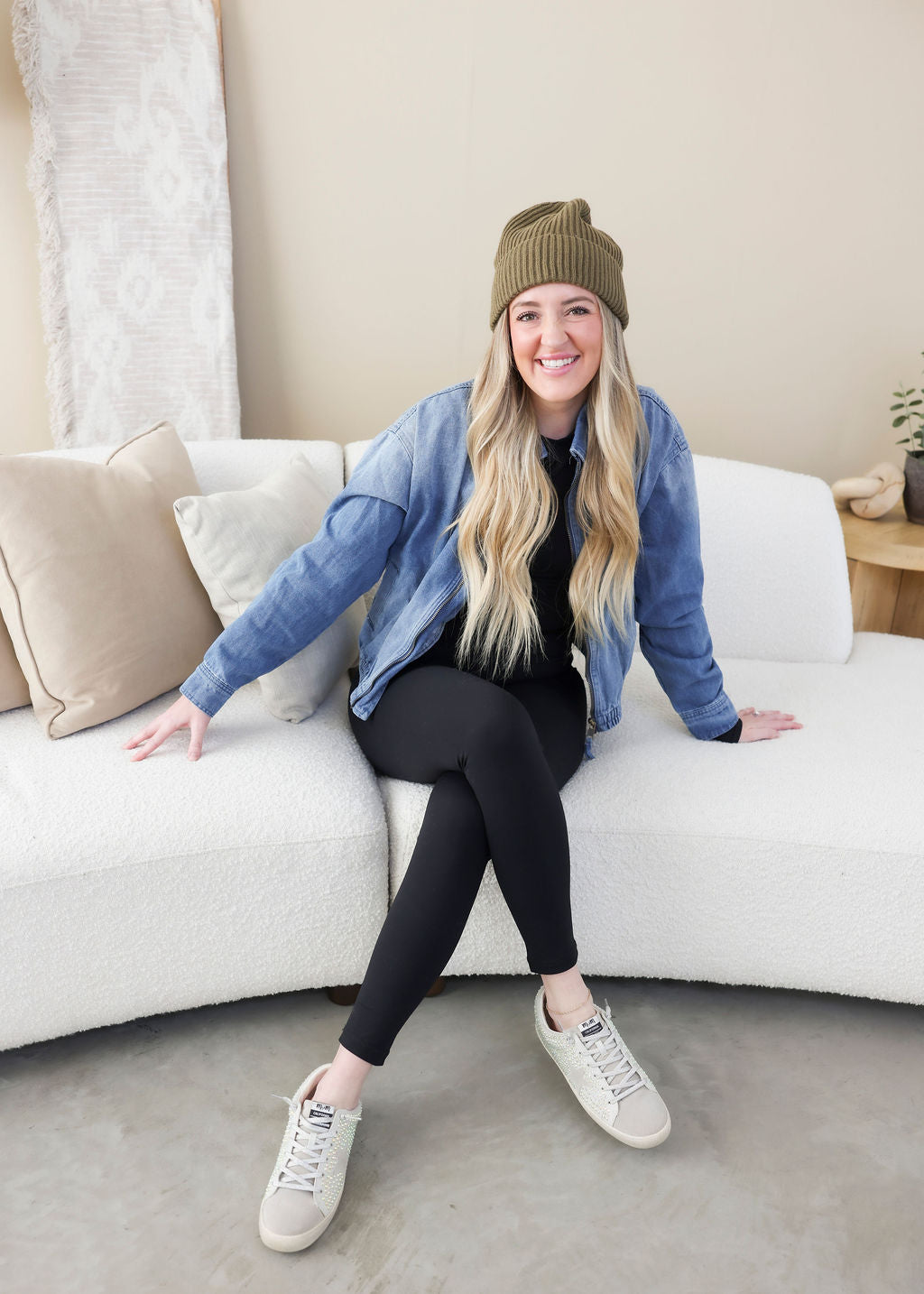 Shanae Denim Bomber Jacket