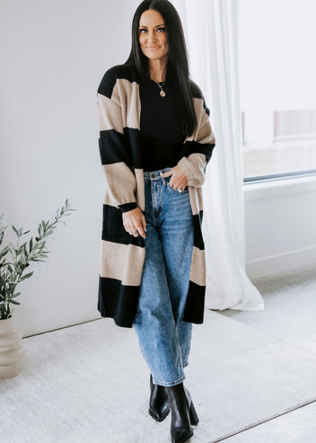 Hannah Striped Duster Cardigan