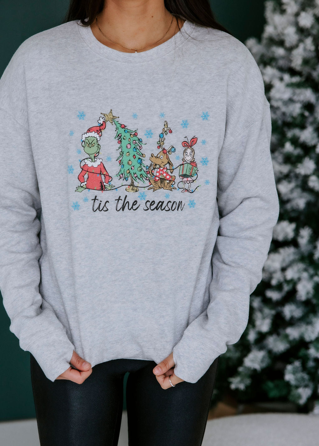 Tis The Season Grinch Graphic Crew