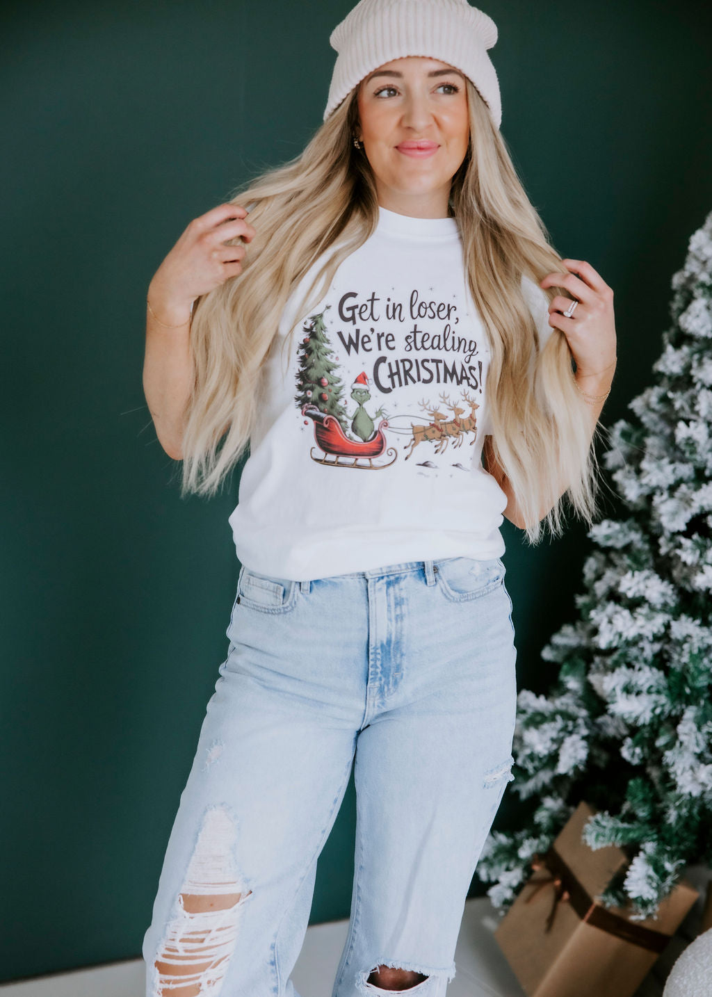 image of Get In Loser Grinch Graphic Tee
