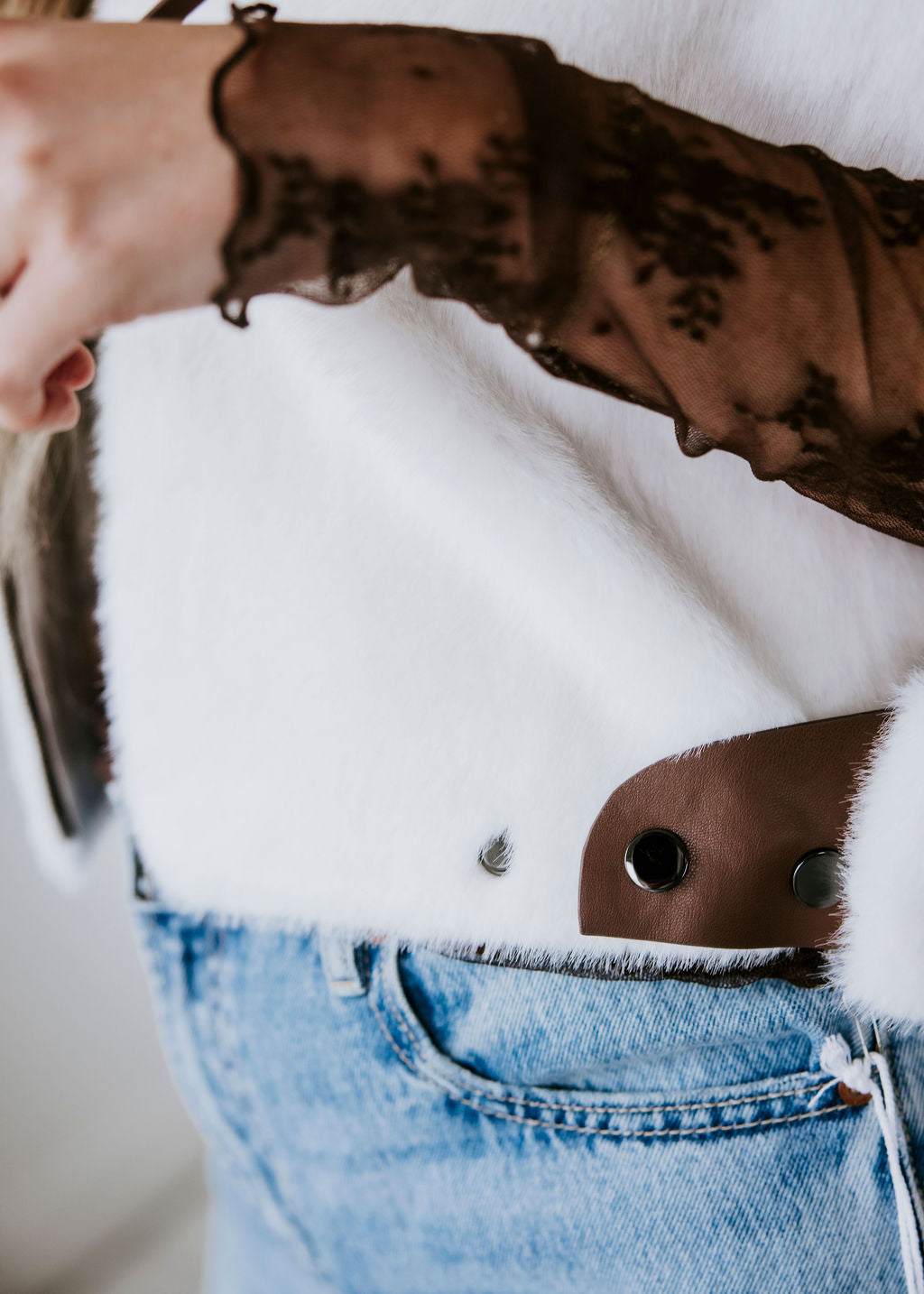 Vesper Faux Mink Hooded Vest