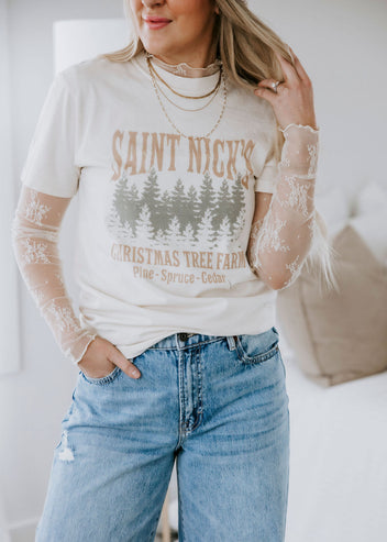 Saint Nick's Christmas Tree Farm Graphic Tee