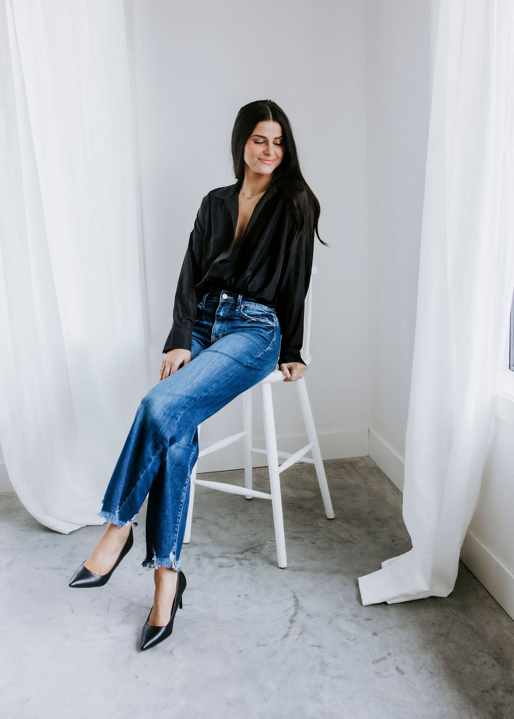 Silvia Collared Bodysuit