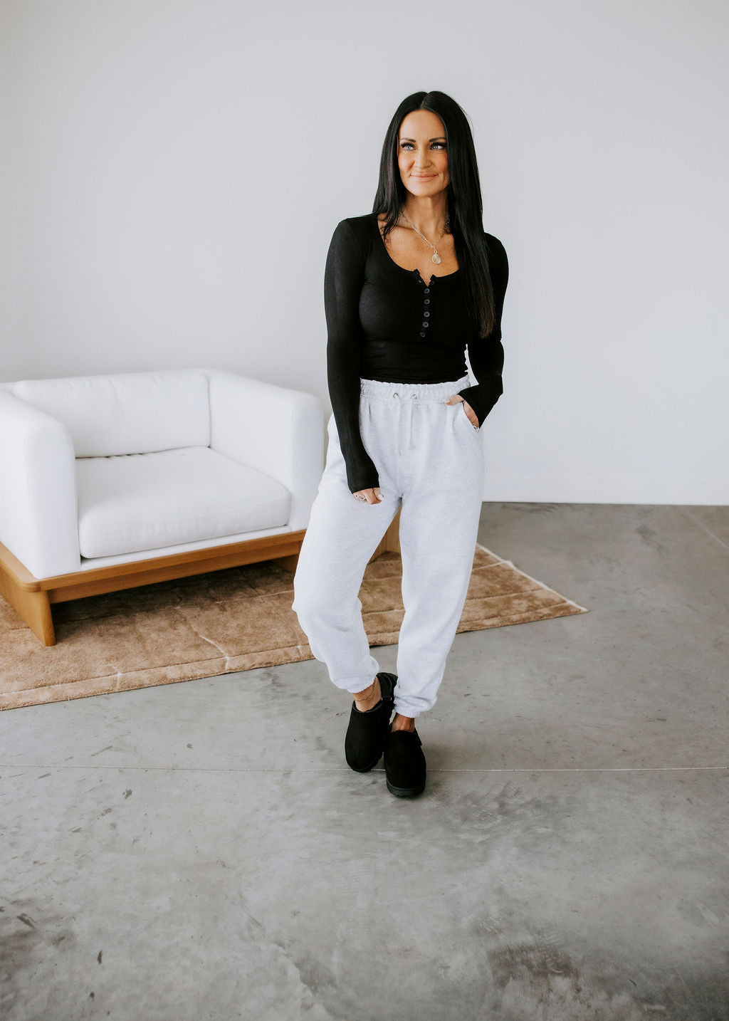 Jaiden Ribbed Henley Top