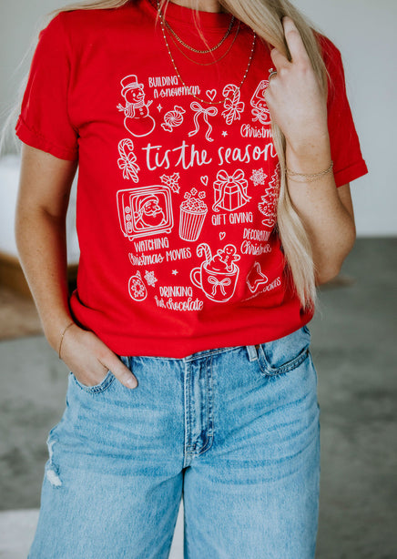 Tis The Season Whimsical Doodle Graphic Tee product view