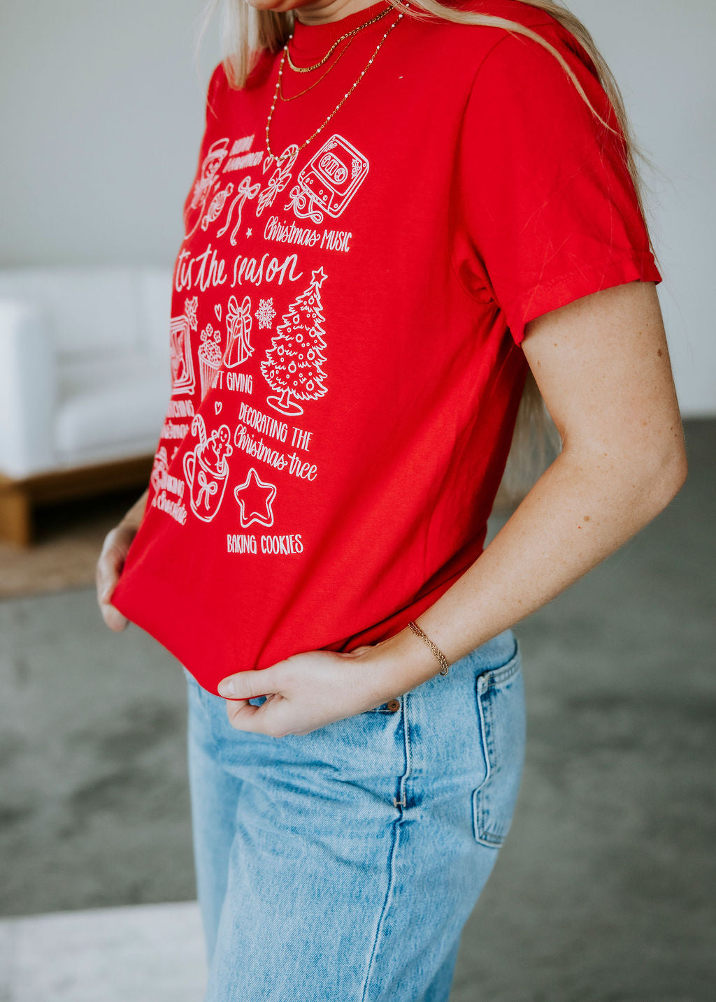 Tis The Season Whimsical Doodle Graphic Tee