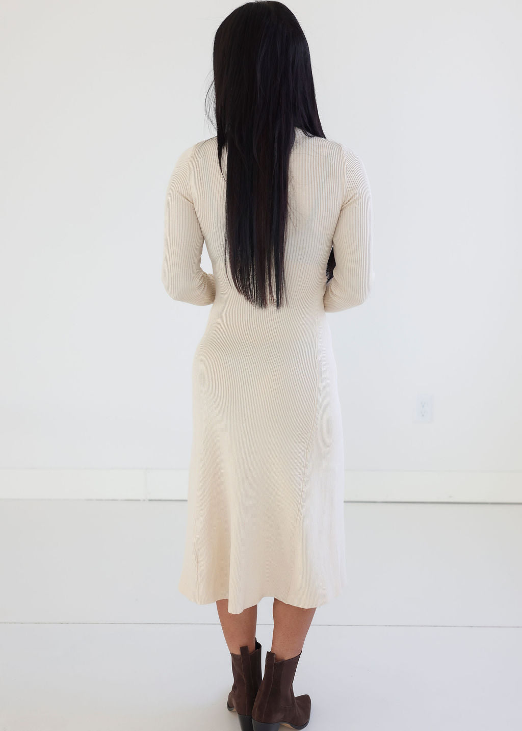 Darcey Ribbed Knit Midi Dress