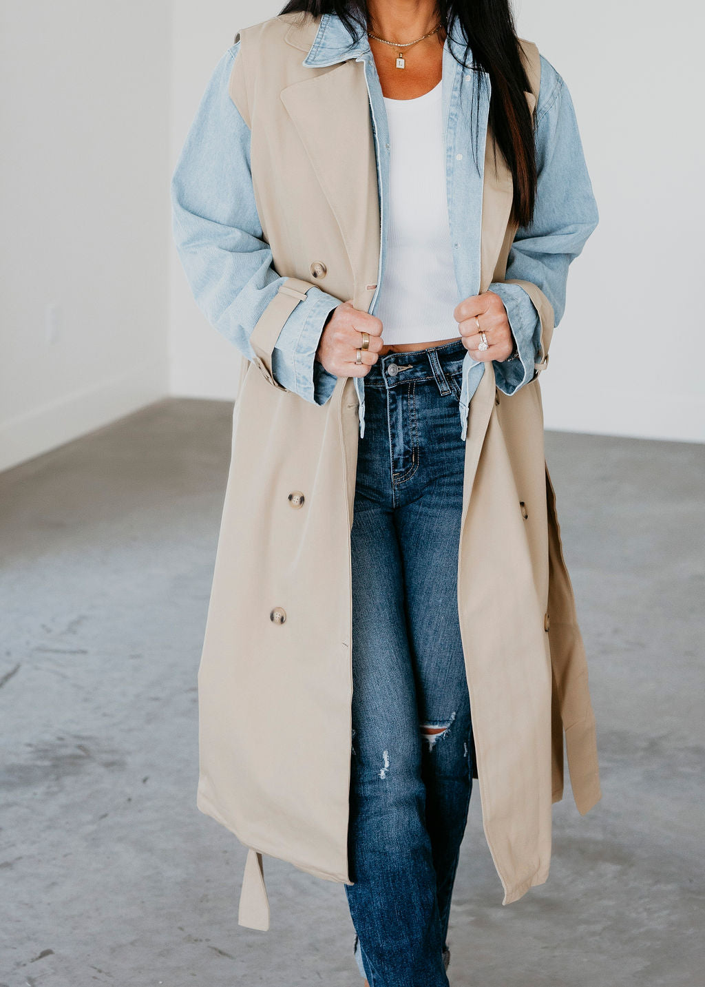 Denim Darling Trench Coat