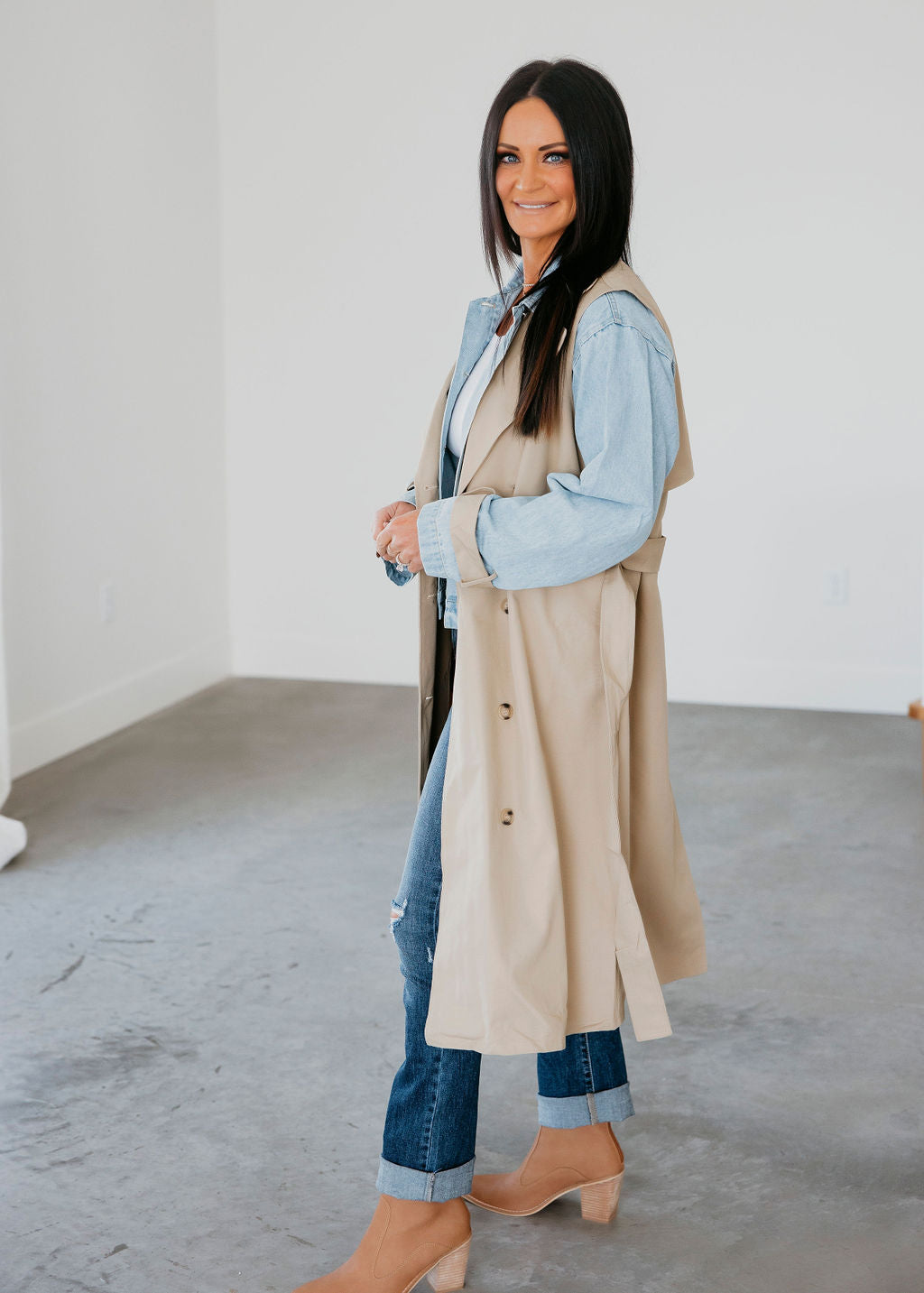 Denim Darling Trench Coat