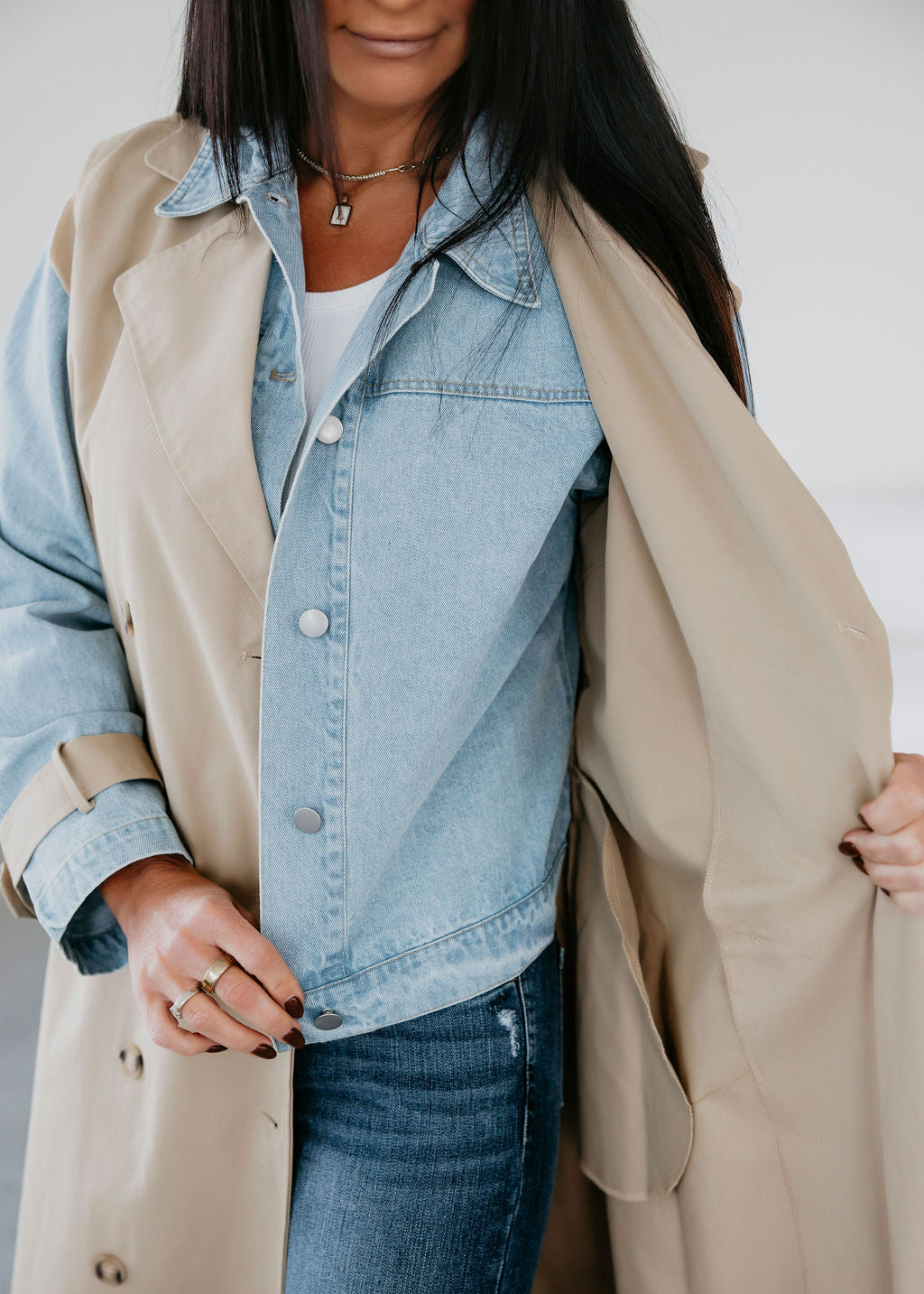 Denim Darling Trench Coat