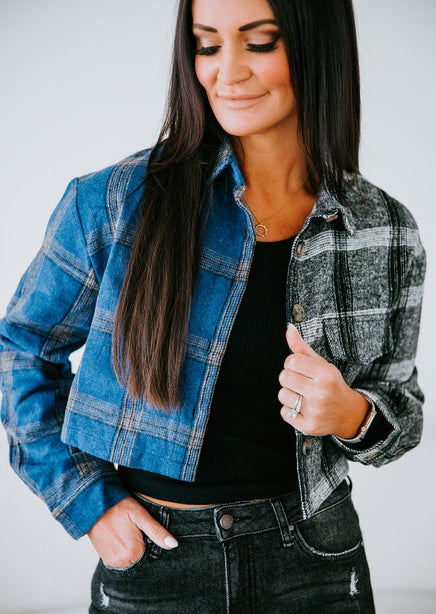 Andi Cropped Plaid Top