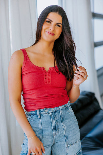 Tessa Eyelet Tank by Lily & Lottie