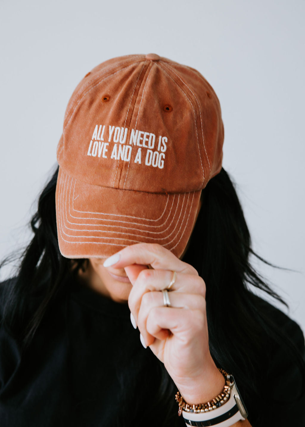 image of Love and a Dog Baseball Cap