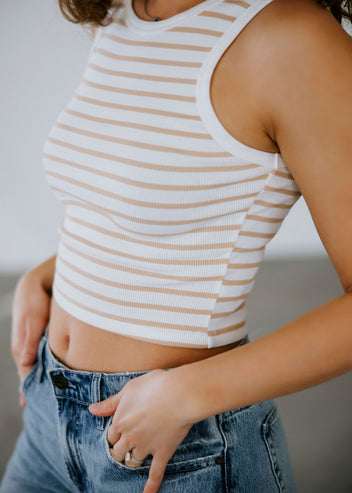 Kendal Striped Knit Tank