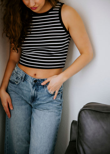 Kendal Striped Knit Tank
