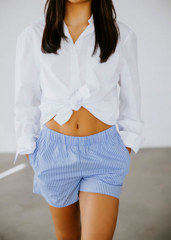 Lindi Striped Poplin Shorts
