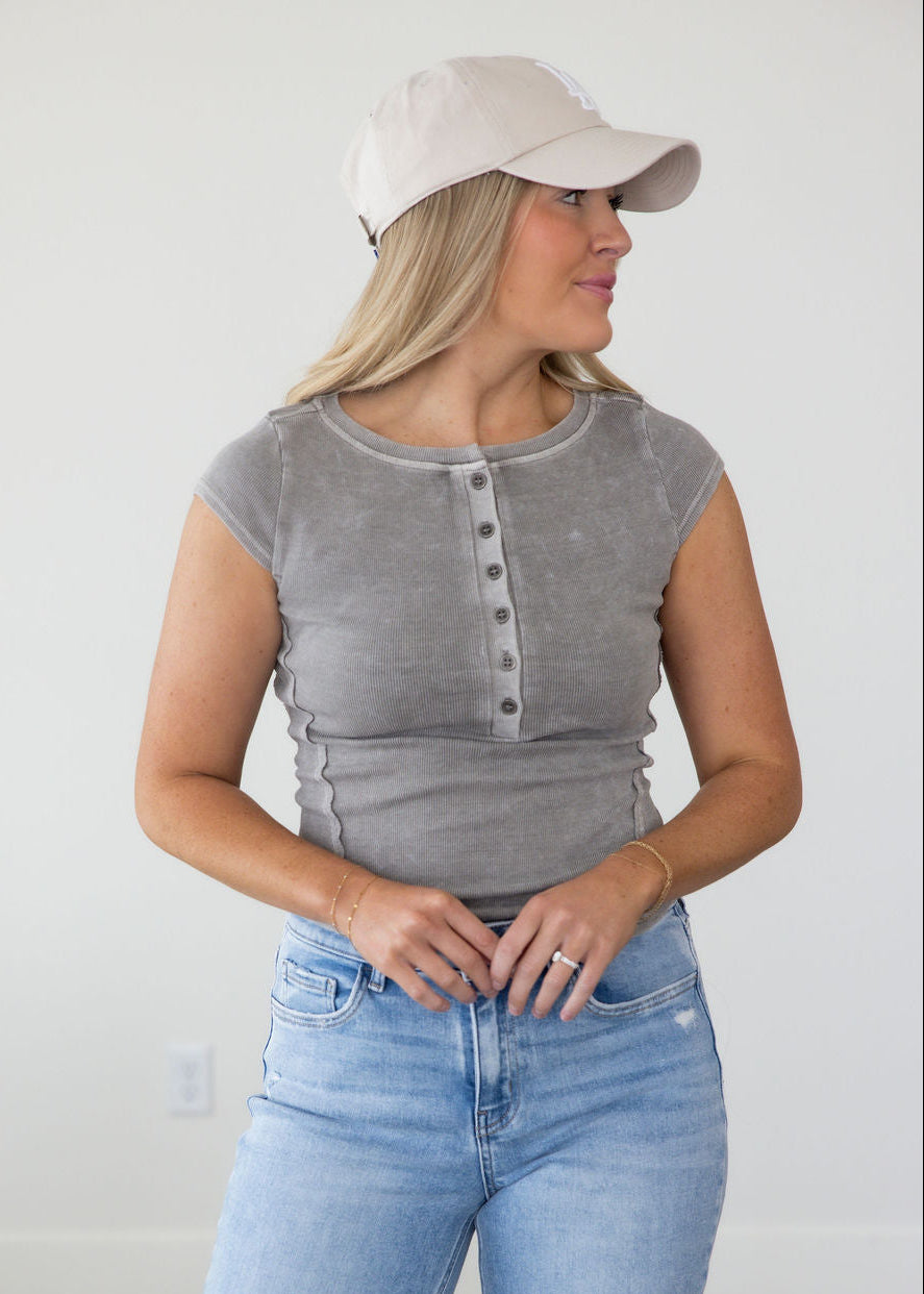 image of Leigh Henley Ribbed Top