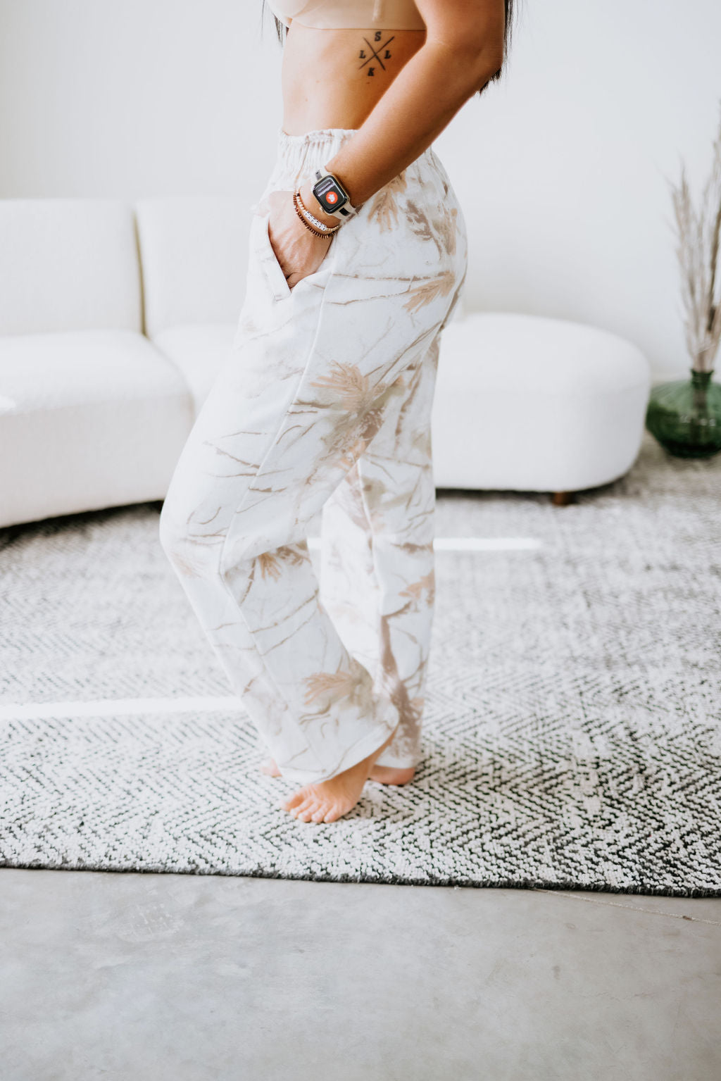 Camo Pants Milumia Girls' Camo Track Pants Elastic Waist Straight