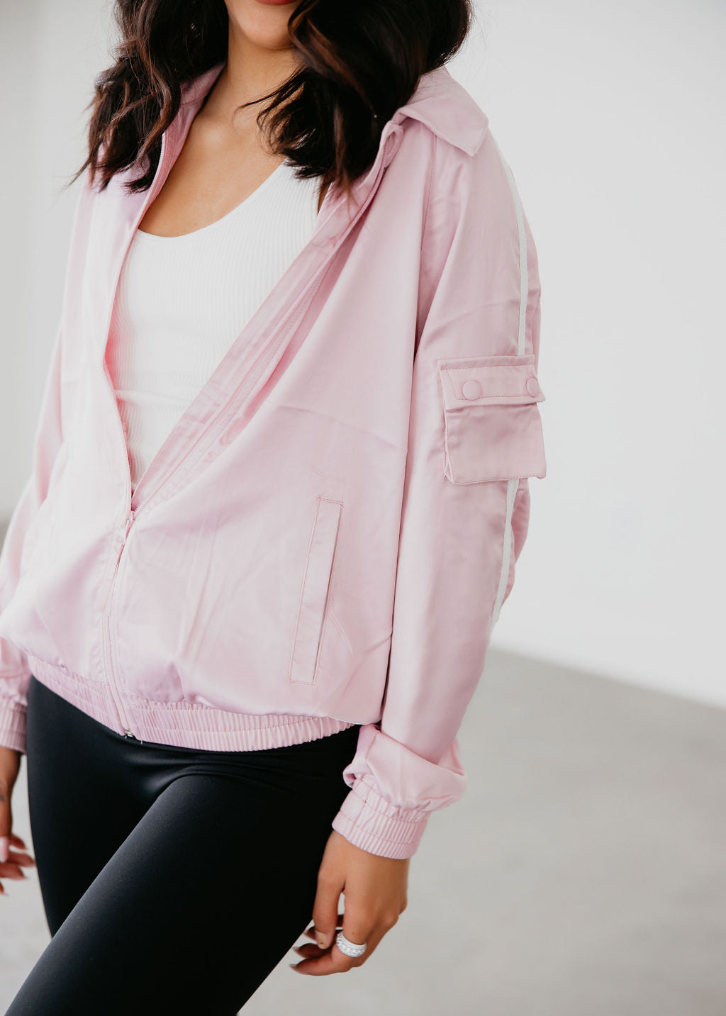 Kyrie Satin Bomber Jacket