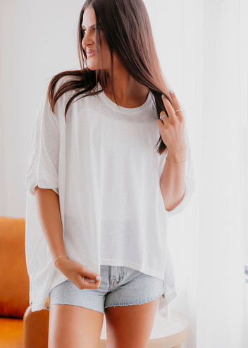 Lanah Bat Wing Oversized Top