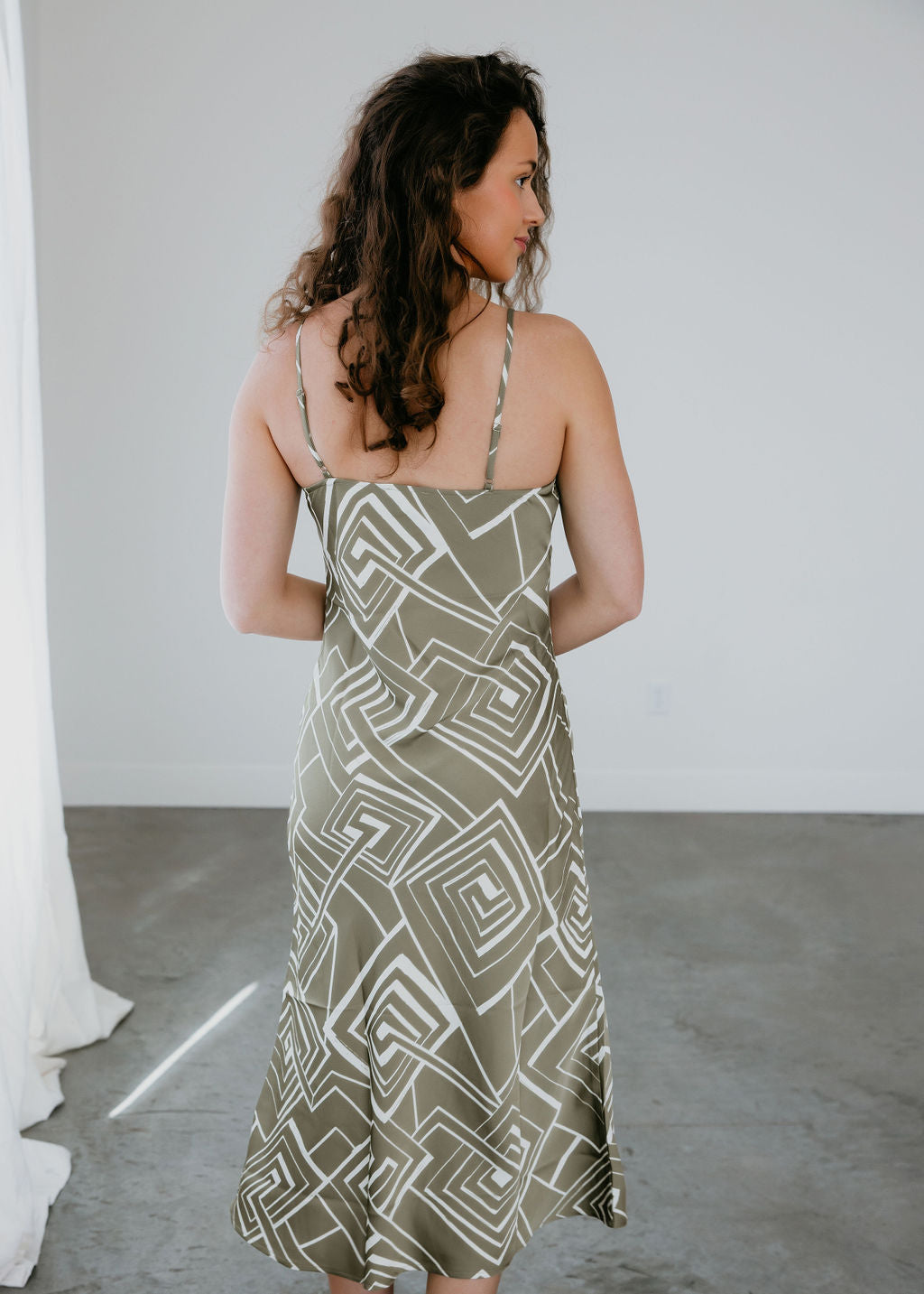 Sara Geometric Midi Dress