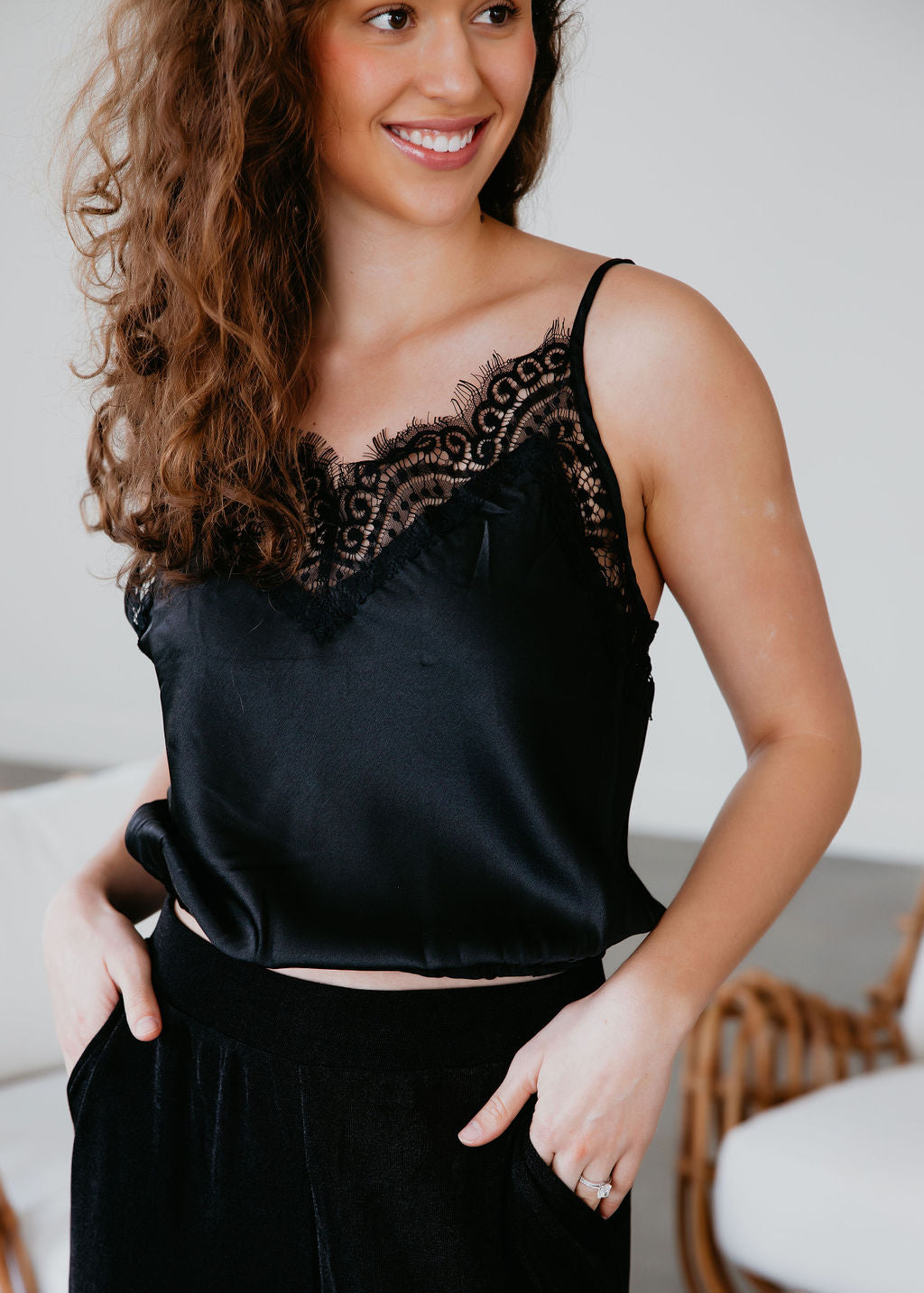 image of Ricky Lace Trim Camisole