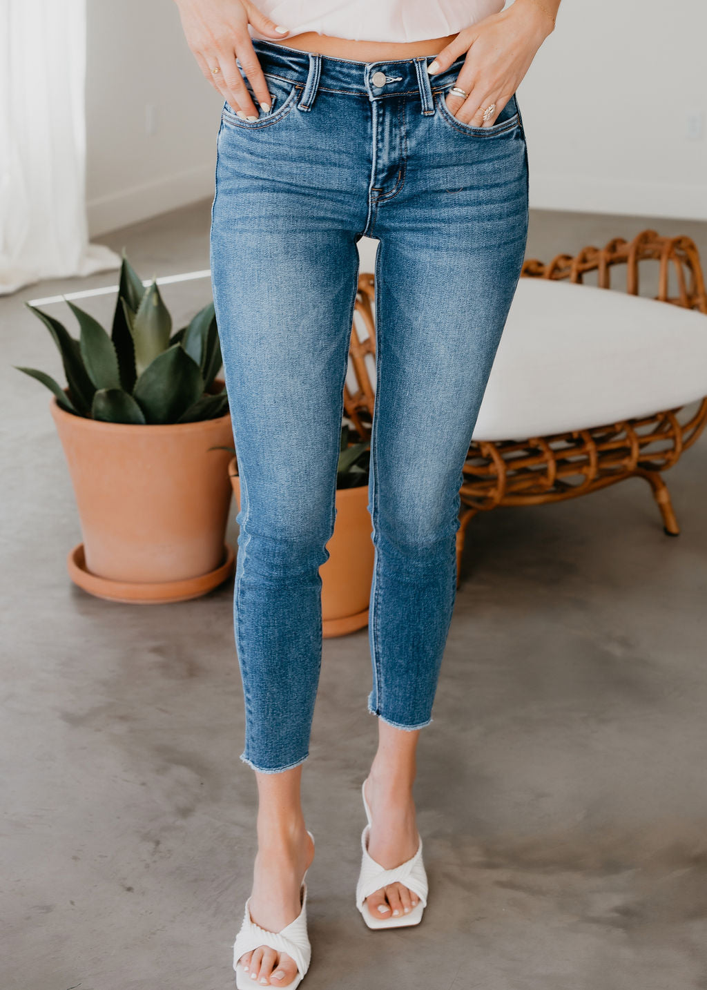 image of Amber Mid-Rise Skinny Jeans