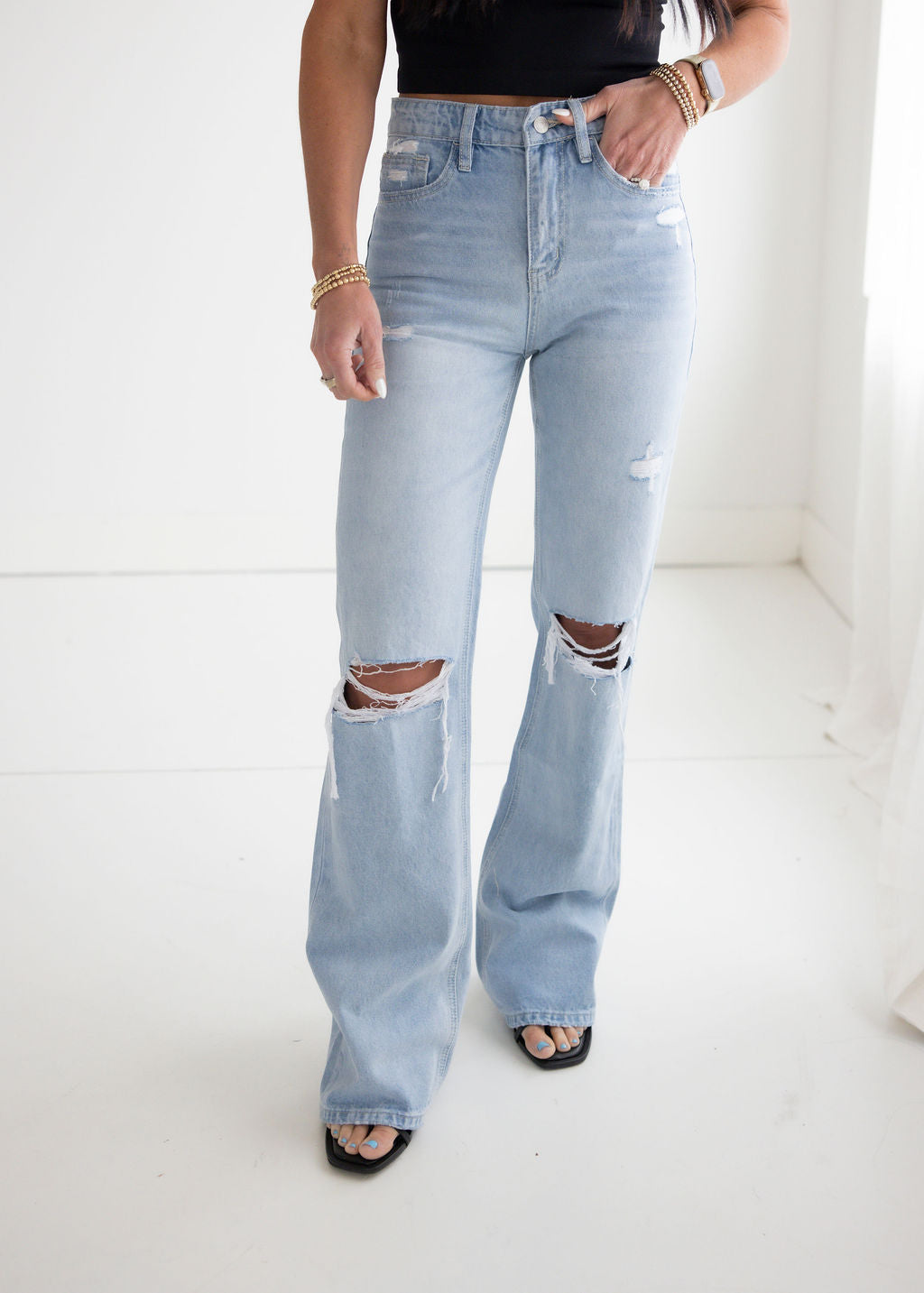 Tillie Vintage Vervet Flare Jean | Lauriebelles