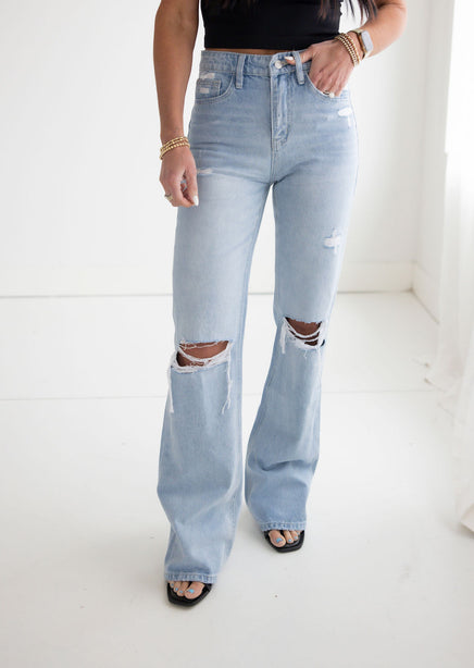 Tillie Vintage Vervet Flare Jean | Lauriebelles