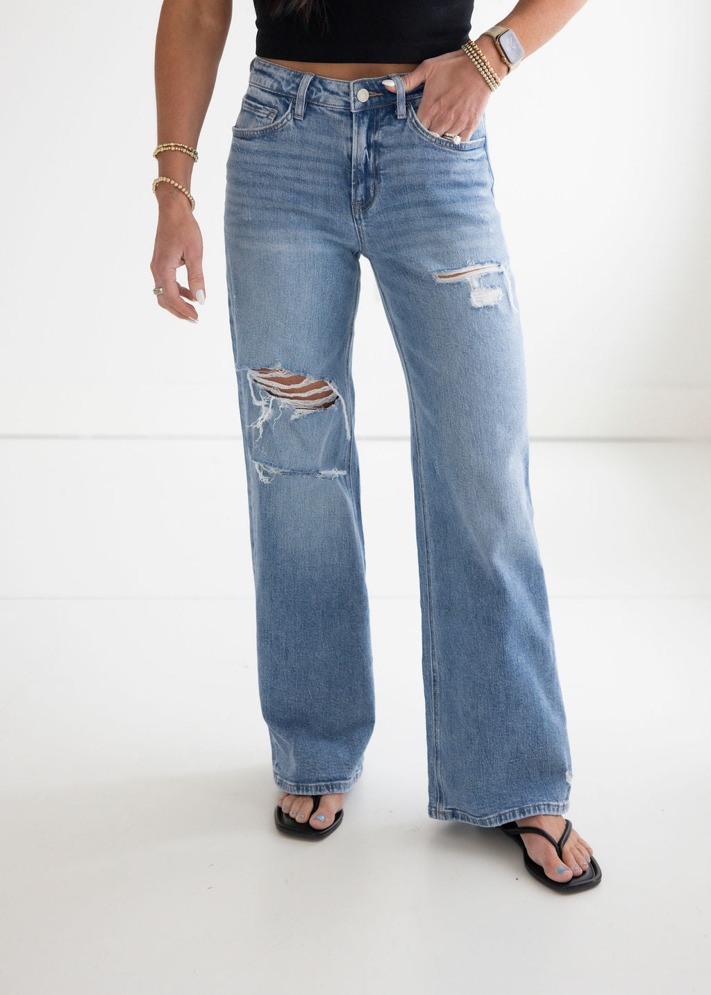 Kenny Vervet Wide Leg Jeans