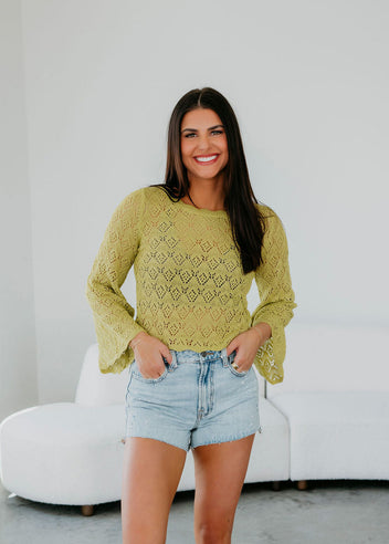 Ren Crochet Long Sleeve Top
