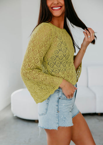 Ren Crochet Long Sleeve Top