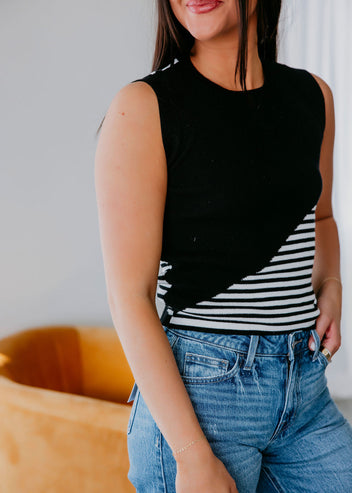 Reid Colorblock Striped Top