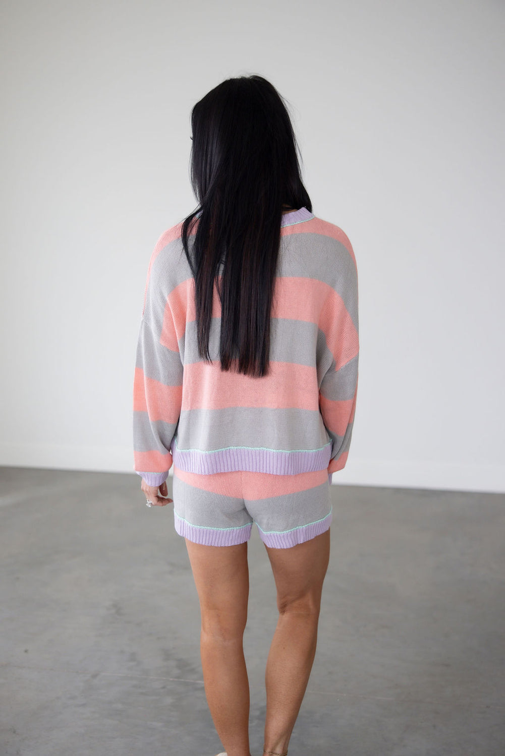 Sunset Striped Sweater Set