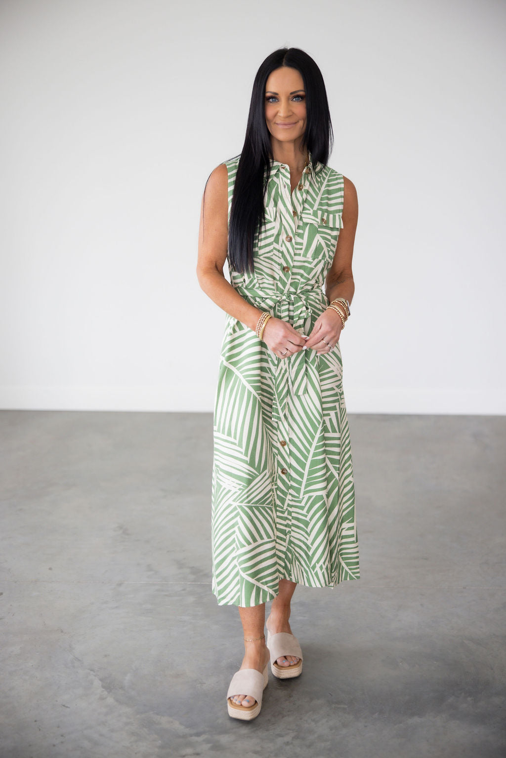 image of Erin Collared Midi Dress