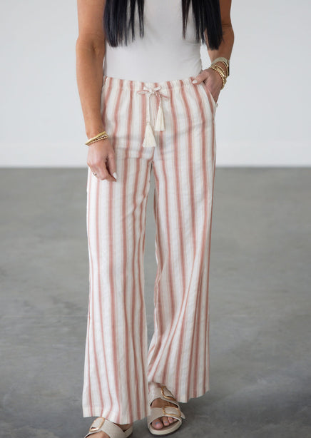 Wilder Striped Linen Pants product view