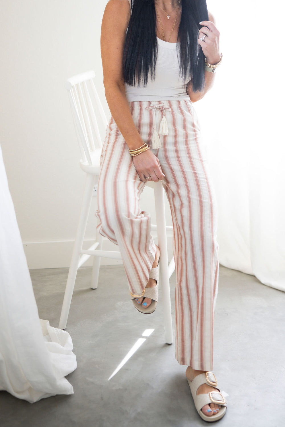 Wilder Striped Linen Pants