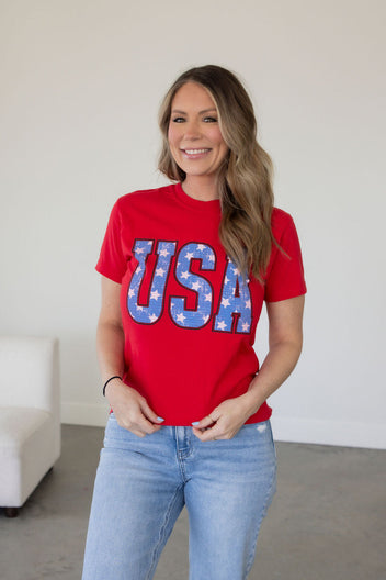 USA Stars Graphic Tee