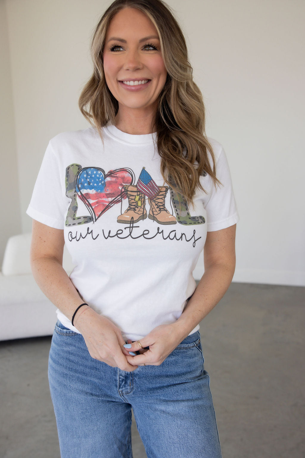 image of Love Our Veterans Graphic Tee