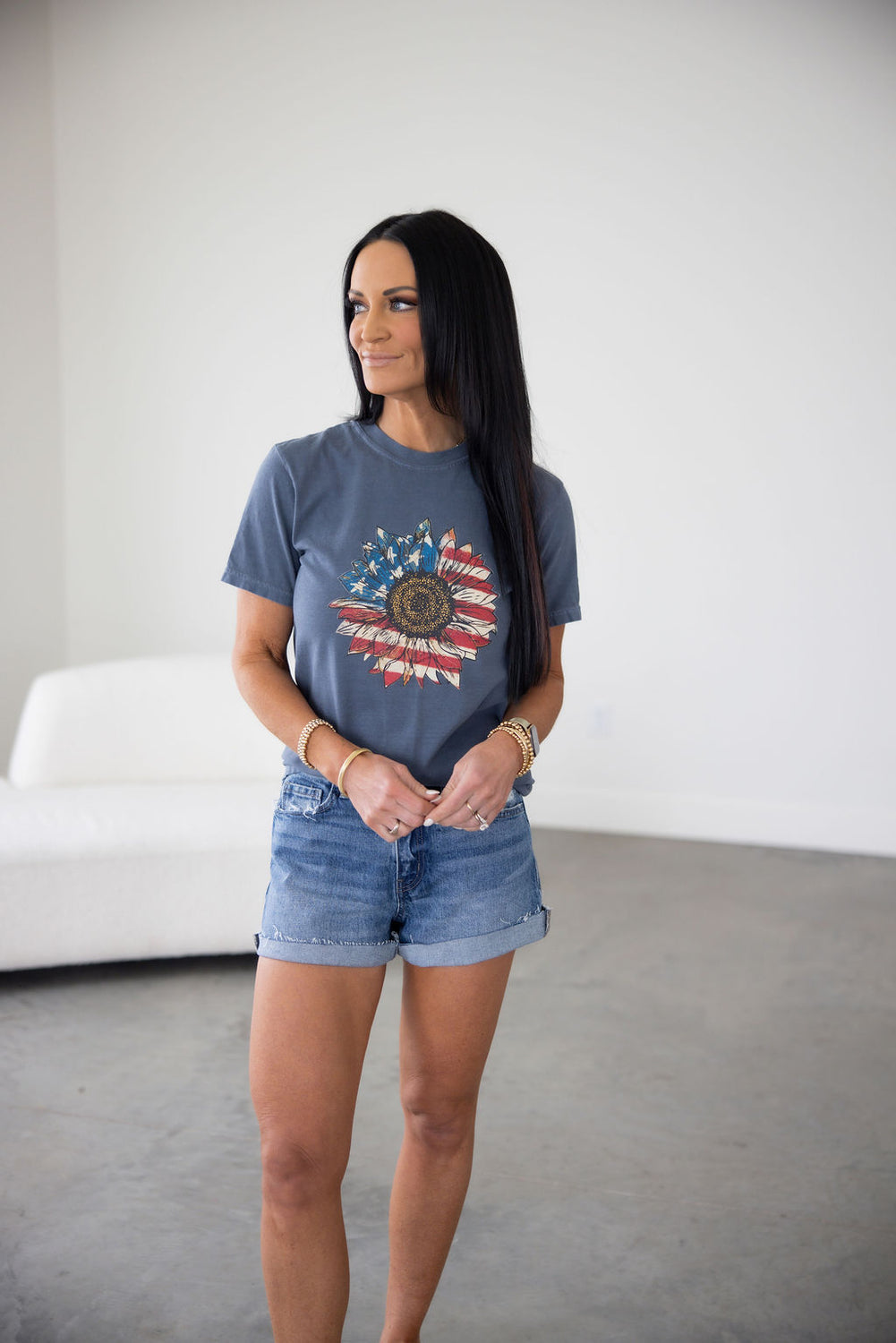 Floral Flag Graphic Tee
