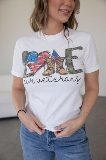 Love Our Veterans Graphic Tee