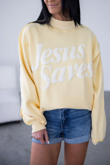 Jesus Saves Graphic Pullover